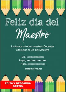 Invitaciones Día del Maestro | Feliz día del Maestro 🍎